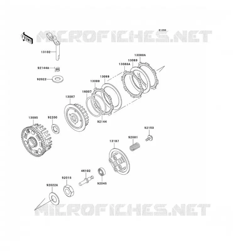 EMBRAYAGE Kawasaki MOTOS 125 2004 ELIMINATOR 125  BN125-A7