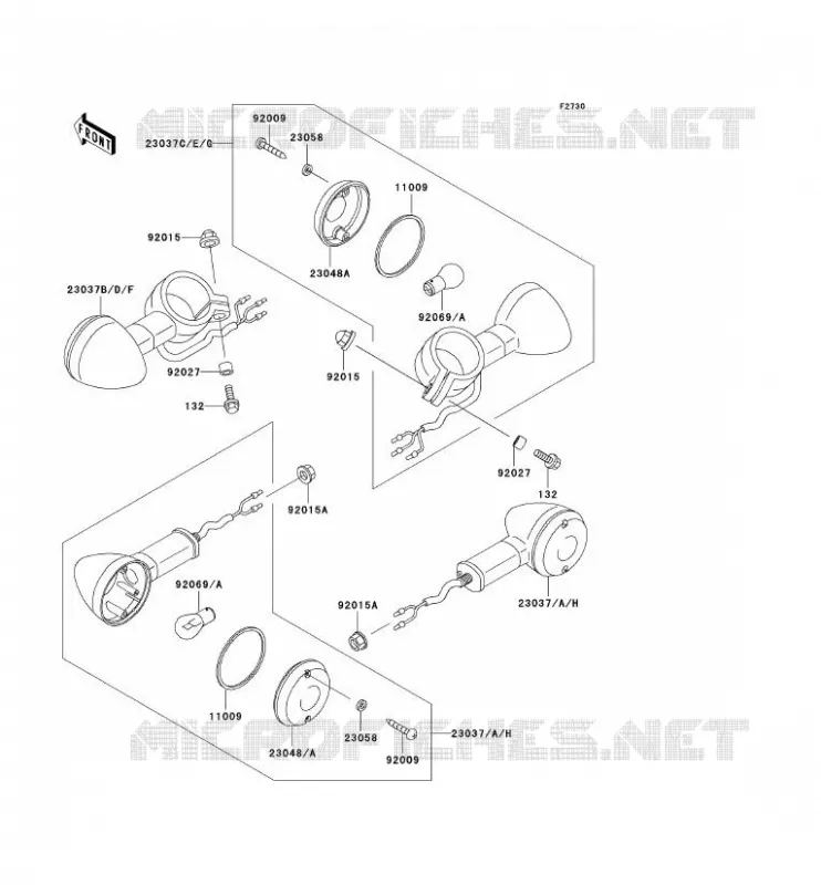 CLIGNOTANTS Kawasaki MOTOS 125 2004 ELIMINATOR 125  BN125-A7