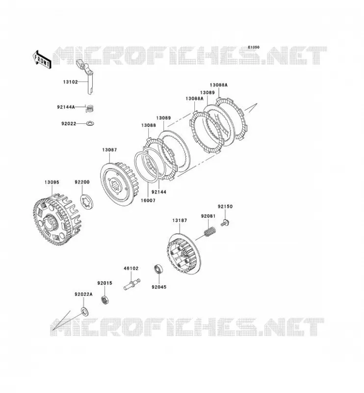 EMBRAYAGE Kawasaki MOTOS 125 2007 ELIMINATOR 125  BN125A7F