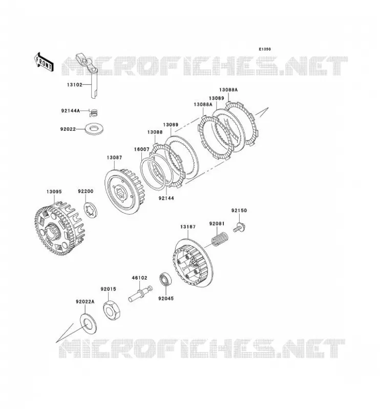 EMBRAYAGE Kawasaki MOTOS 125 2007 ELIMINATOR 125  BN125A7F