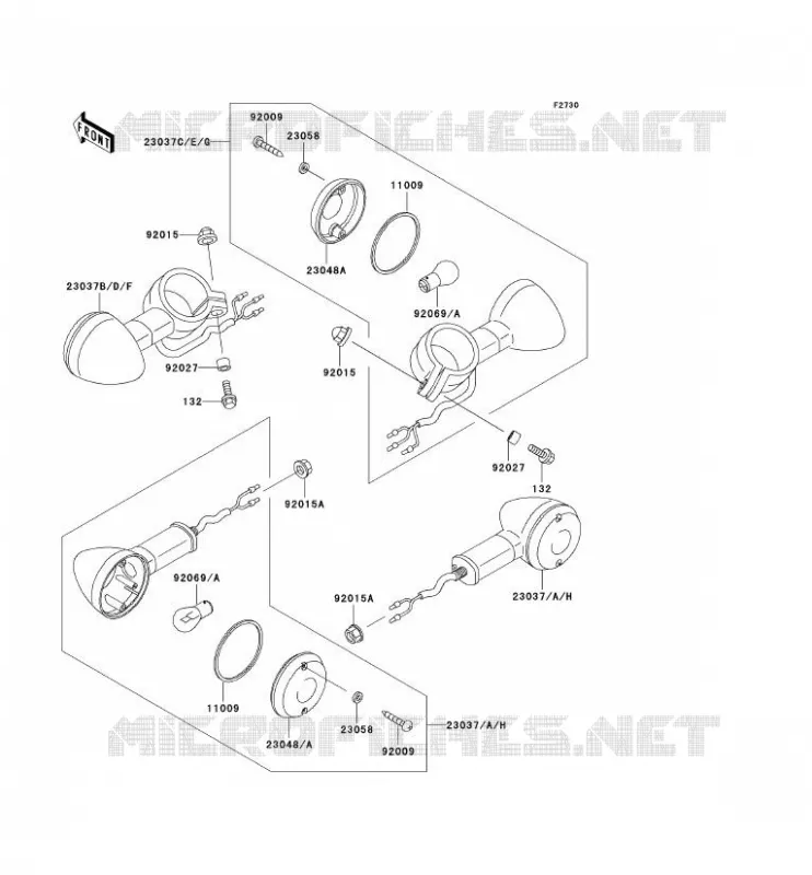 CLIGNOTANTS Kawasaki MOTOS 125 2005 ELIMINATOR 125  BN125-A8
