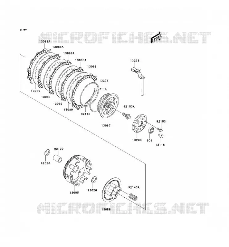 EMBRAYAGE Kawasaki MOTOS 125 2005 WIND125  BR125-B2