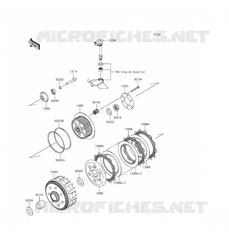EMBRAYAGE Kawasaki MOTOS 250 2015 Z250SL  BR250EFS