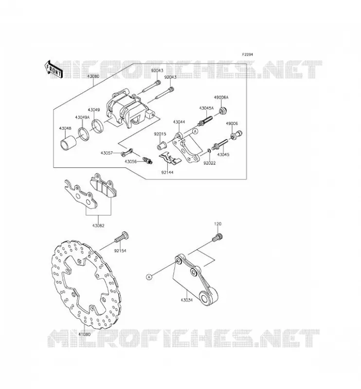 FREIN ARRIERE Kawasaki MOTOS 250 2015 Z250SL  BR250EFS