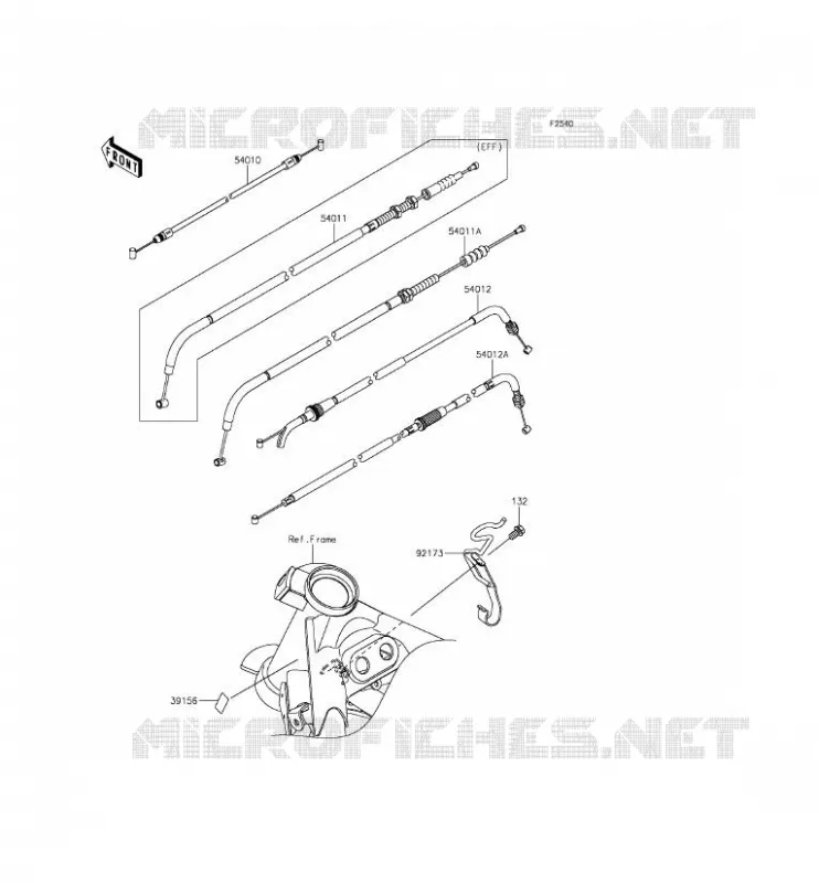 CABLES Kawasaki MOTOS 250 2015 Z250SL  BR250EFS
