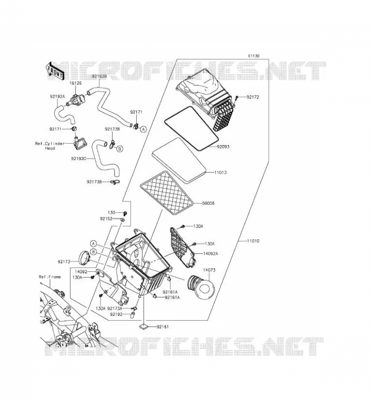 FILTRE A AIR Kawasaki MOTOS 250 2015 Z250SL ABS  BR250FFF