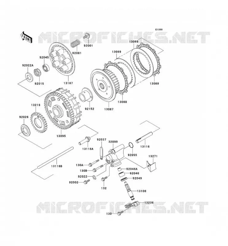 EMBRAYAGE Kawasaki MOTOS 650 1999 W650  EJ650-A1