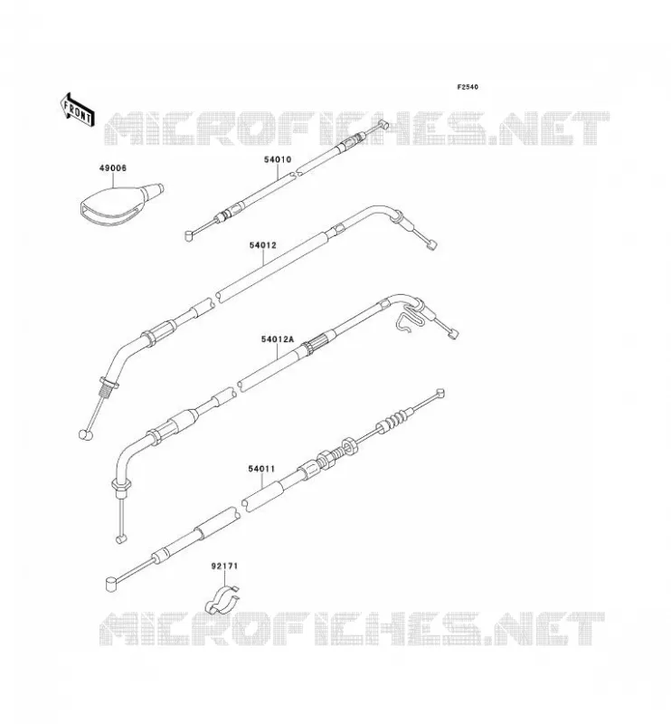 CABLES Kawasaki MOTOS 650 2000 W650  EJ650-A2