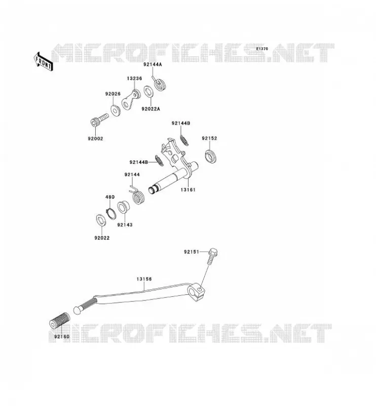 SELECTEUR Kawasaki MOTOS 650 2000 W650  EJ650-A2