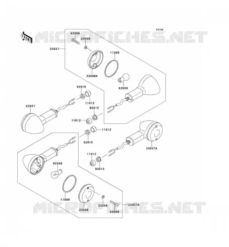 CLIGNOTANTS Kawasaki MOTOS 650 2001 W650  EJ650-A3