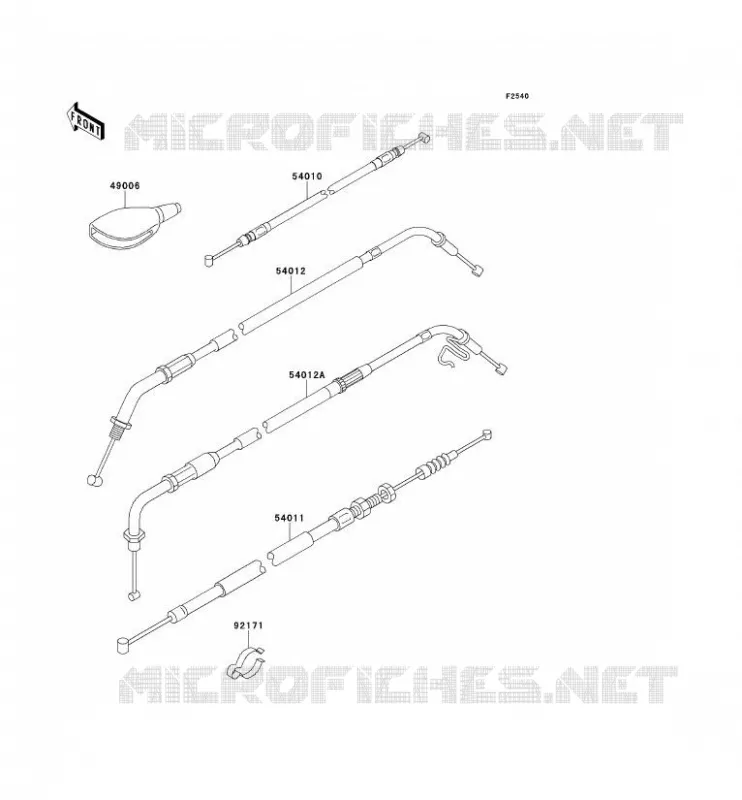 CABLES Kawasaki MOTOS 650 2001 W650  EJ650-A3