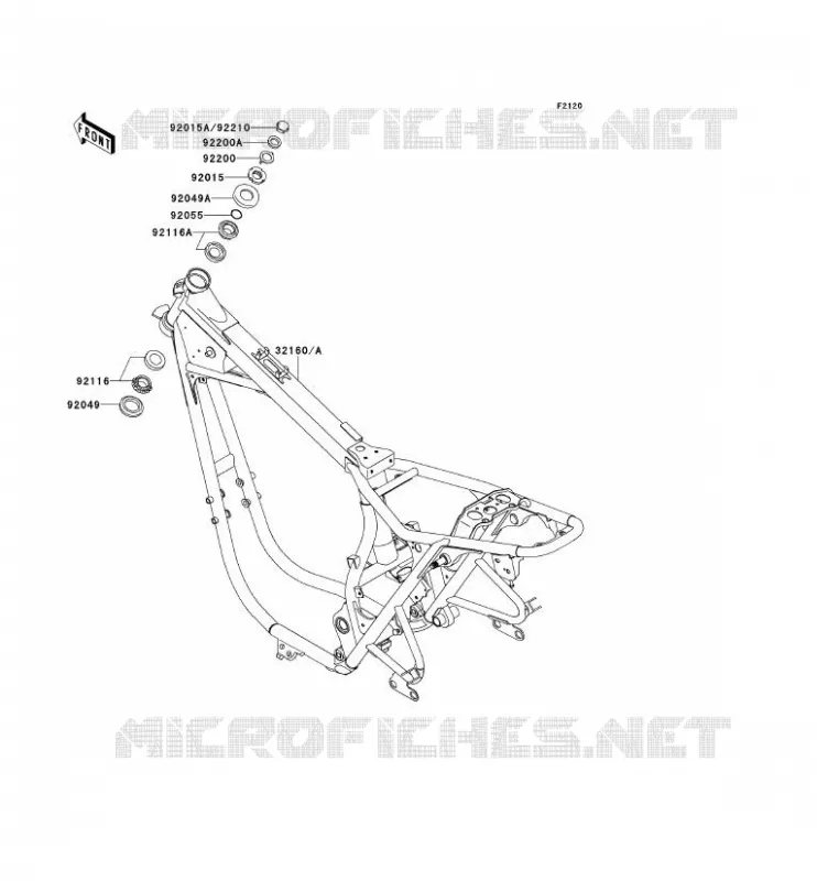 CH&Acirc;SSIS Kawasaki MOTOS 650 2001 W650  EJ650-A3