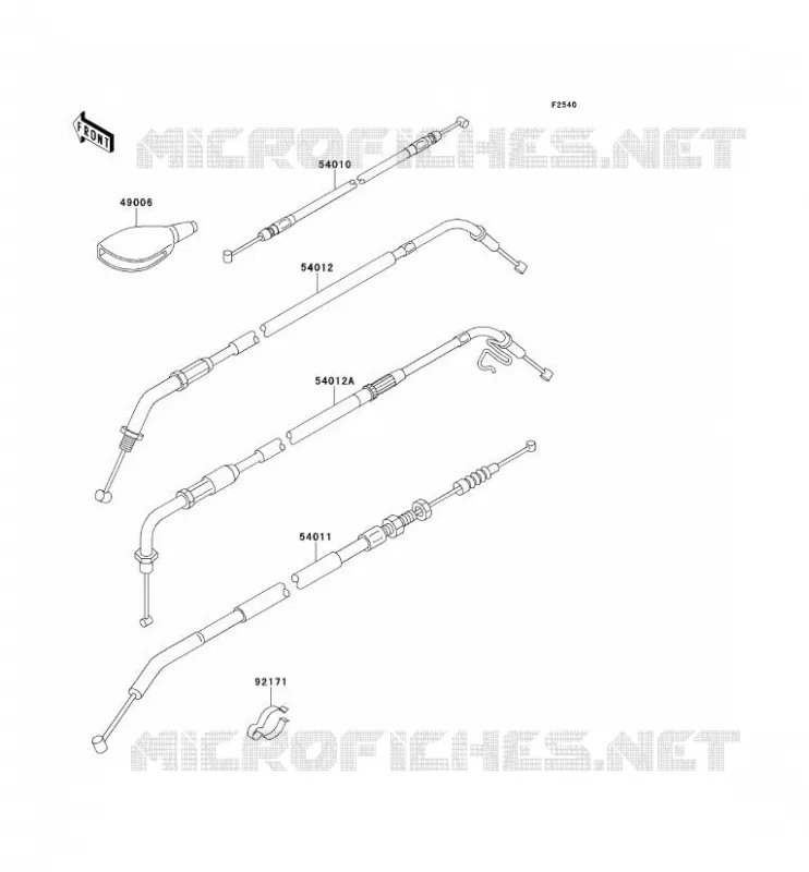 CABLES Kawasaki MOTOS 650 2001 W650  EJ650-C3