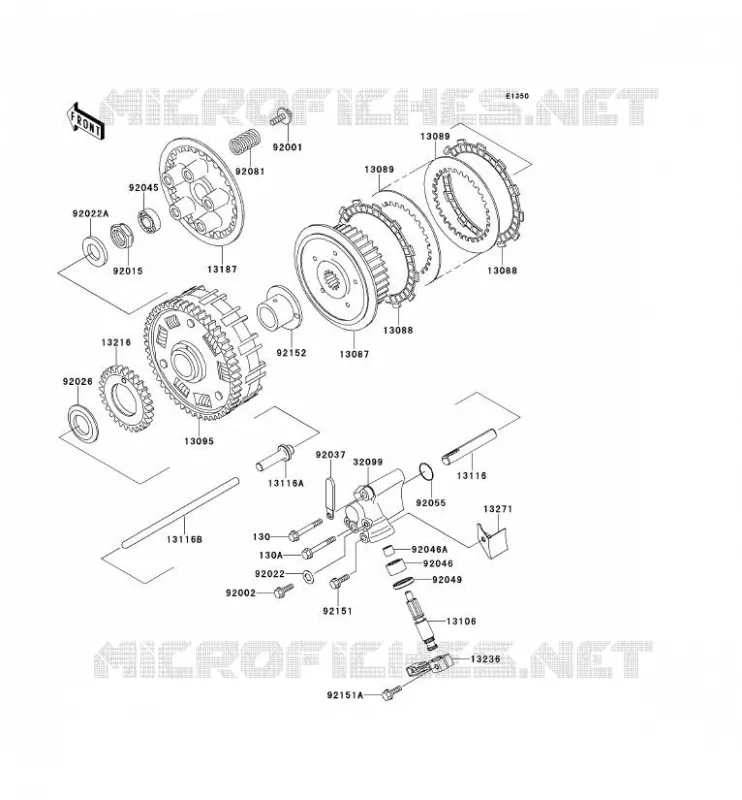 EMBRAYAGE Kawasaki MOTOS 650 2001 W650  EJ650-C3