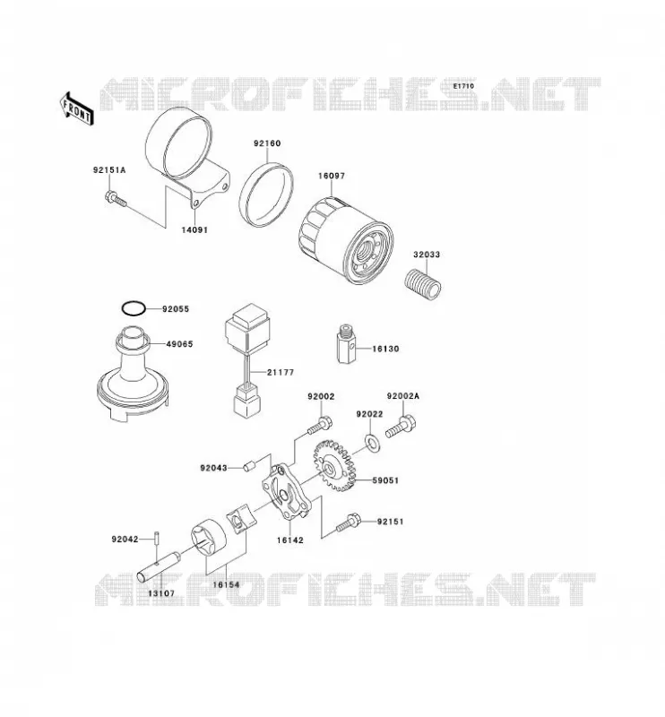 POMPE A HUILE Kawasaki MOTOS 650 2001 W650  EJ650-C3