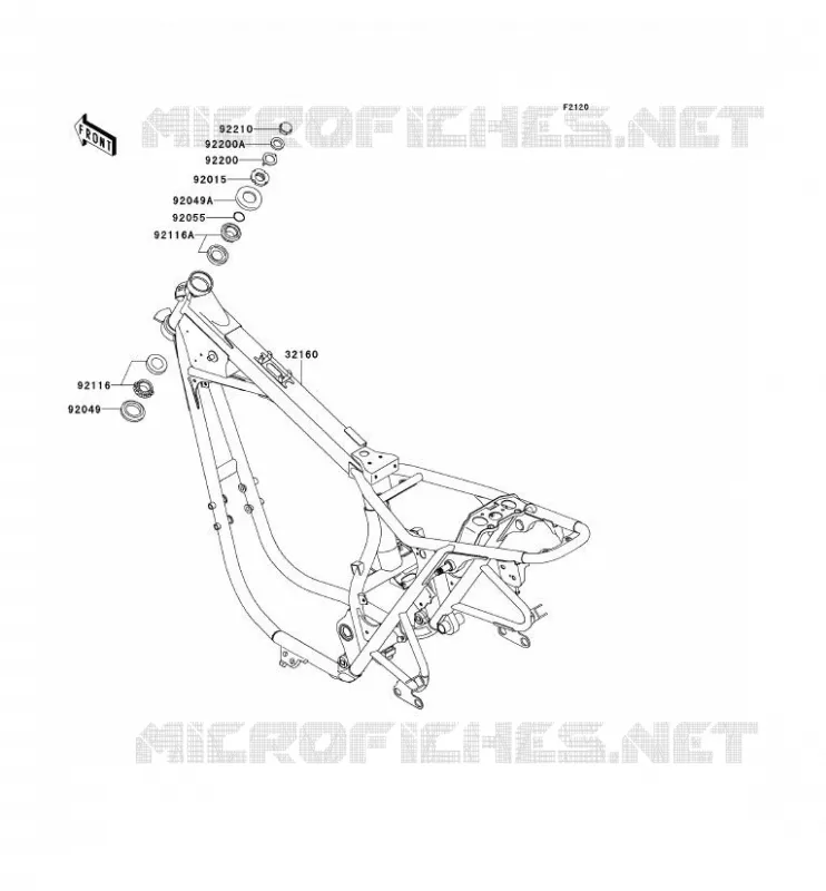 CH&Acirc;SSIS Kawasaki MOTOS 650 2001 W650  EJ650-C3