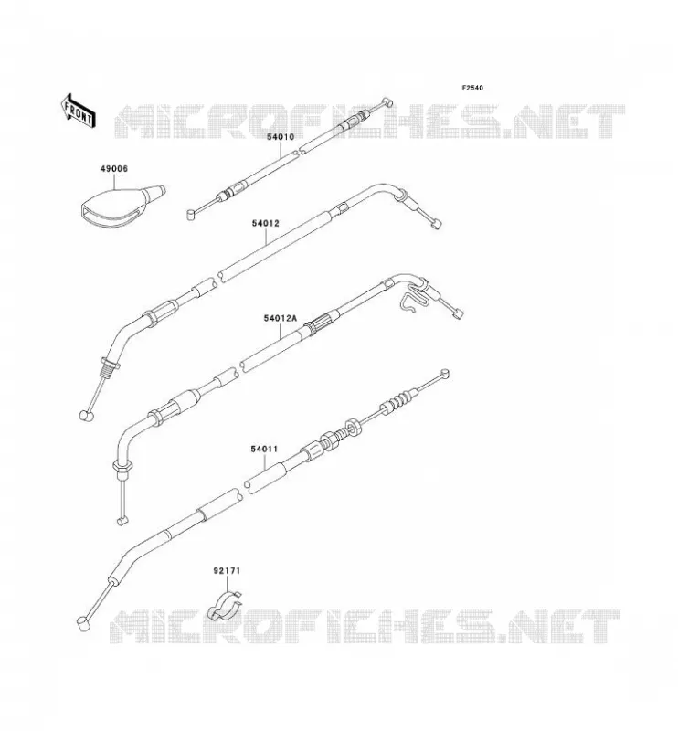CABLES Kawasaki MOTOS 650 2003 W650  EJ650-C5