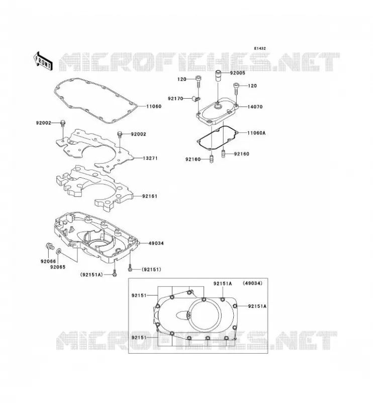 COUVERCLE RENIFLARD/CARTER D'HUILE Kawasaki MOTOS 650 2003 W650  EJ650-C5
