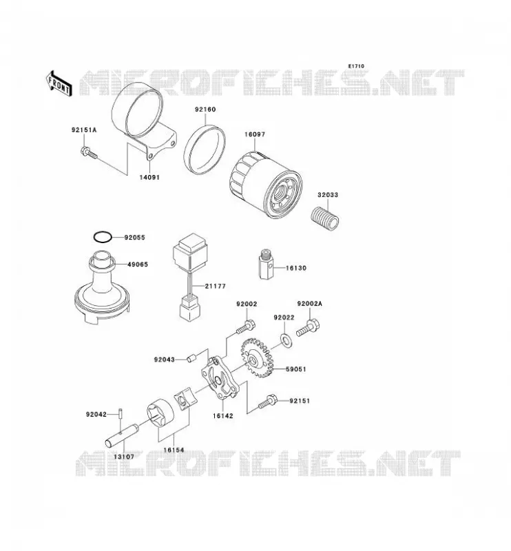 POMPE A HUILE Kawasaki MOTOS 650 2003 W650  EJ650-C5