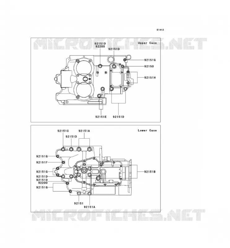 BOULON CARTER MOTEUR Kawasaki MOTOS 650 2006 W650  EJ650C6F