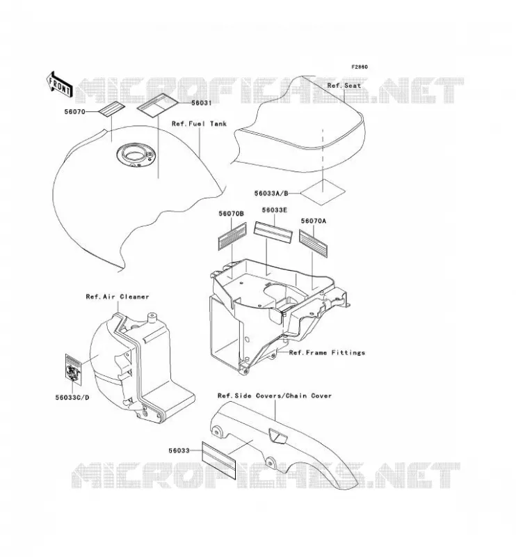 LABEL Kawasaki MOTOS 650 2004 W650  EJ650-C6P