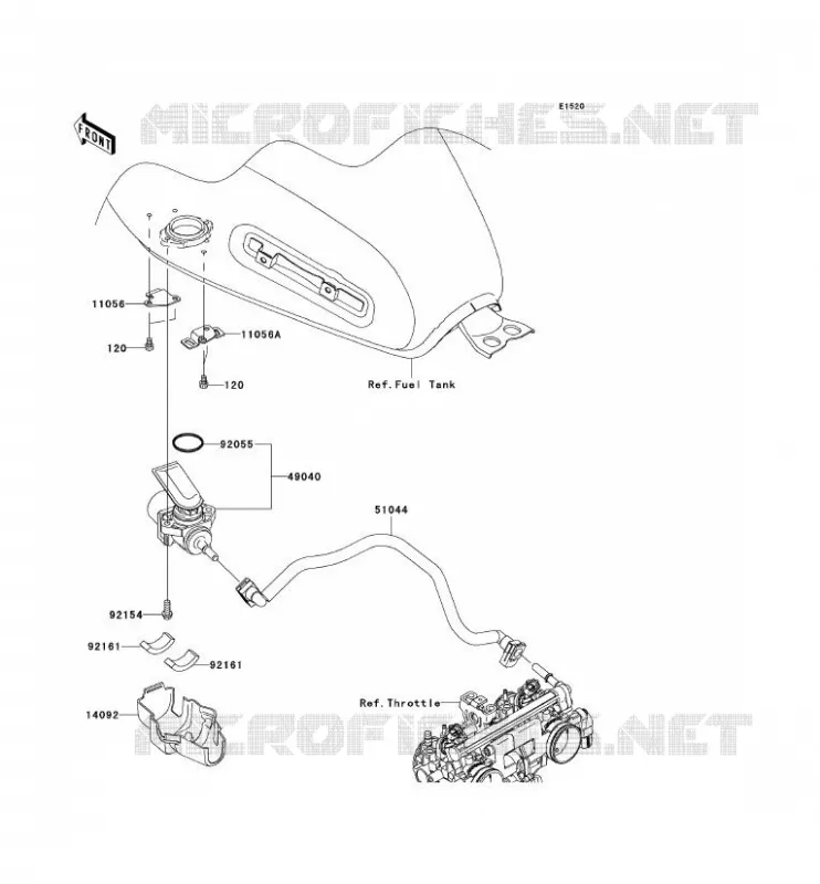 POMPE A ESSENCE Kawasaki MOTOS 800 2011 W800  EJ800ABF