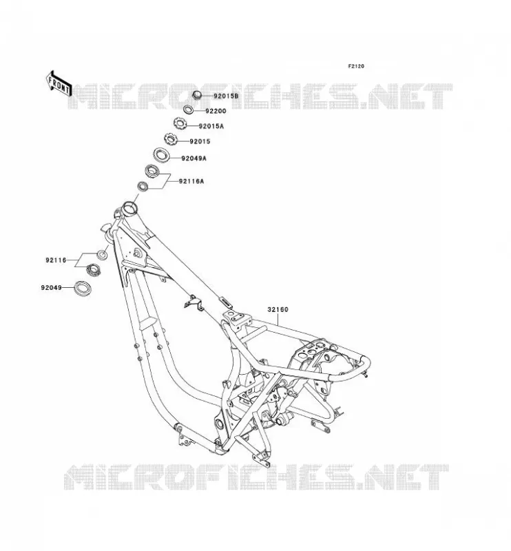 CH&Acirc;SSIS Kawasaki MOTOS 800 2011 W800  EJ800ABS