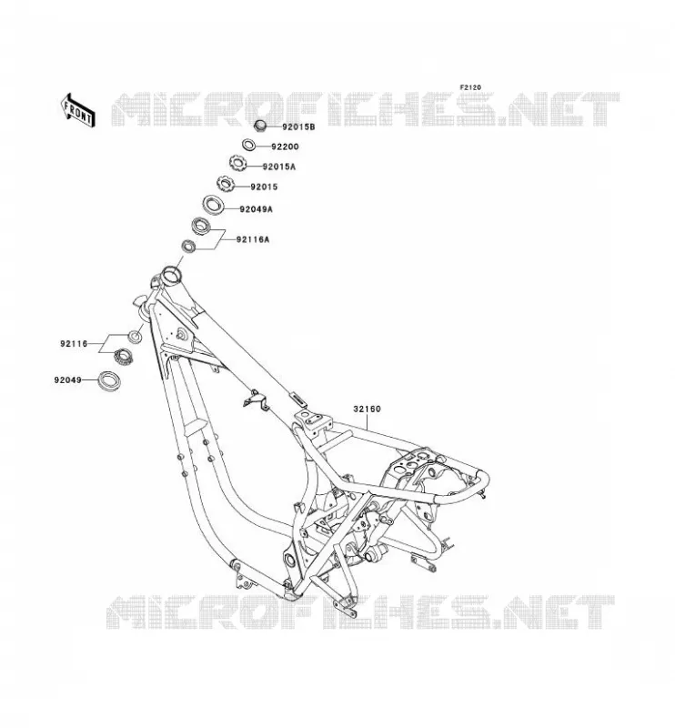 CH&Acirc;SSIS Kawasaki MOTOS 800 2012 W800  EJ800ACF