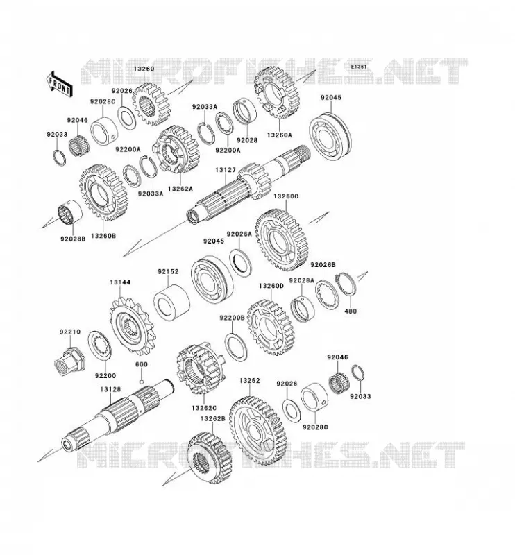 TRANSMISSION Kawasaki MOTOS 800 2013 W800  EJ800ADF