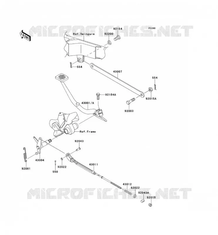 PEDALE DE FREIN Kawasaki MOTOS 800 2014 W800  EJ800AEFA