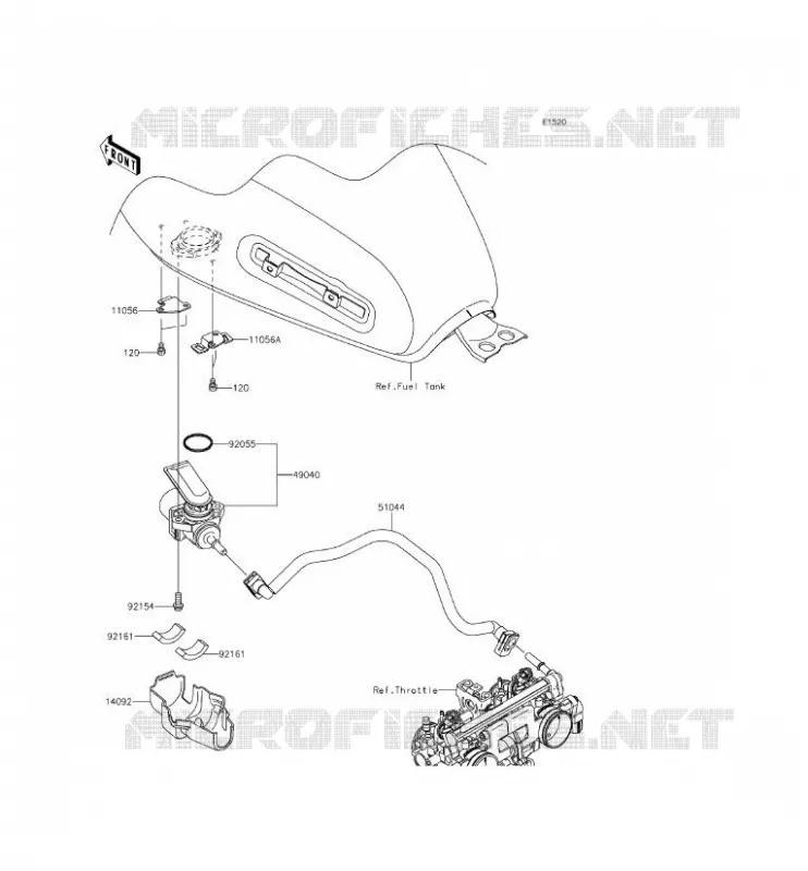 POMPE A ESSENCE Kawasaki MOTOS 800 2015 W800  EJ800AFFA