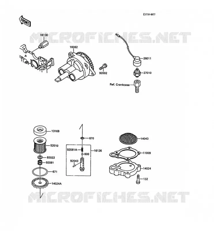 POMPE A HUILE Kawasaki MOTOS 250 1989 ELIMINATOR 250  EL250-B3