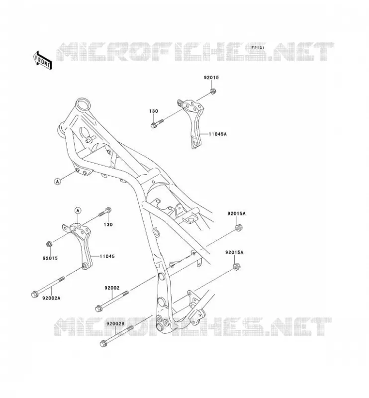 PIECE DE CADRE (COUVERTURE) Kawasaki MOTOS 250 1993 ELIMINATOR 250  EL250-D4
