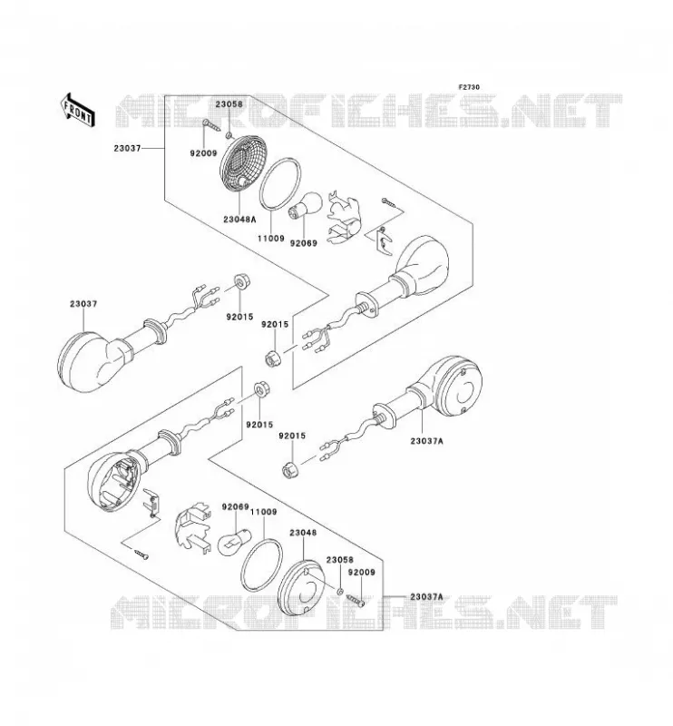 CLIGNOTANTS Kawasaki MOTOS 250 1992 ELIMINATOR 250  EL250-E2