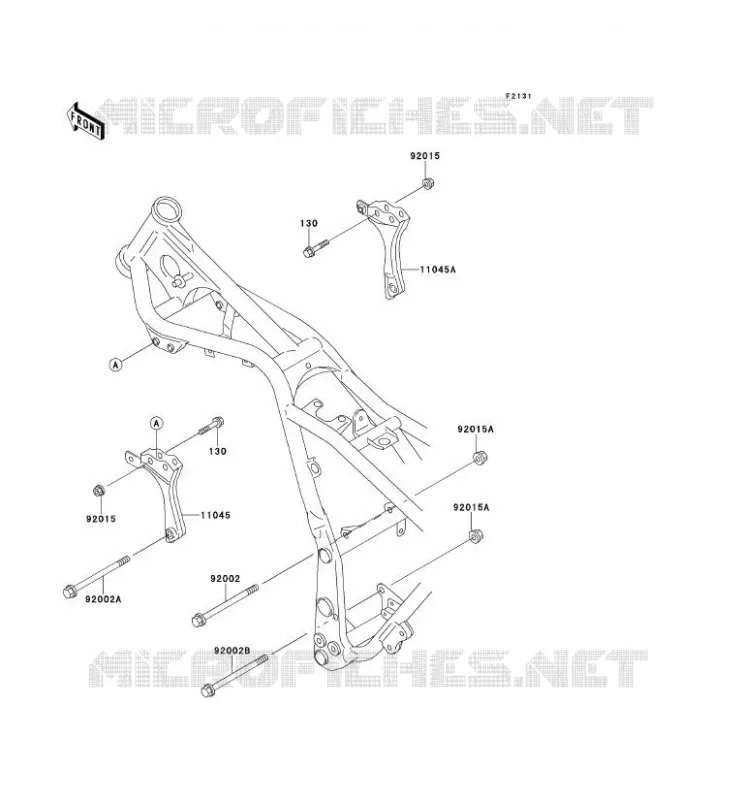 PIECE DE CADRE (COUVERTURE) Kawasaki MOTOS 250 1993 ELIMINATOR 250  EL250-E3