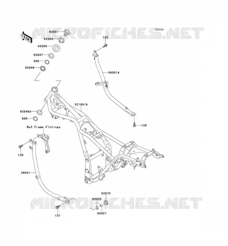CH&Acirc;SSIS Kawasaki MOTOS 250 1994 ELIMINATOR 250  EL250-E4