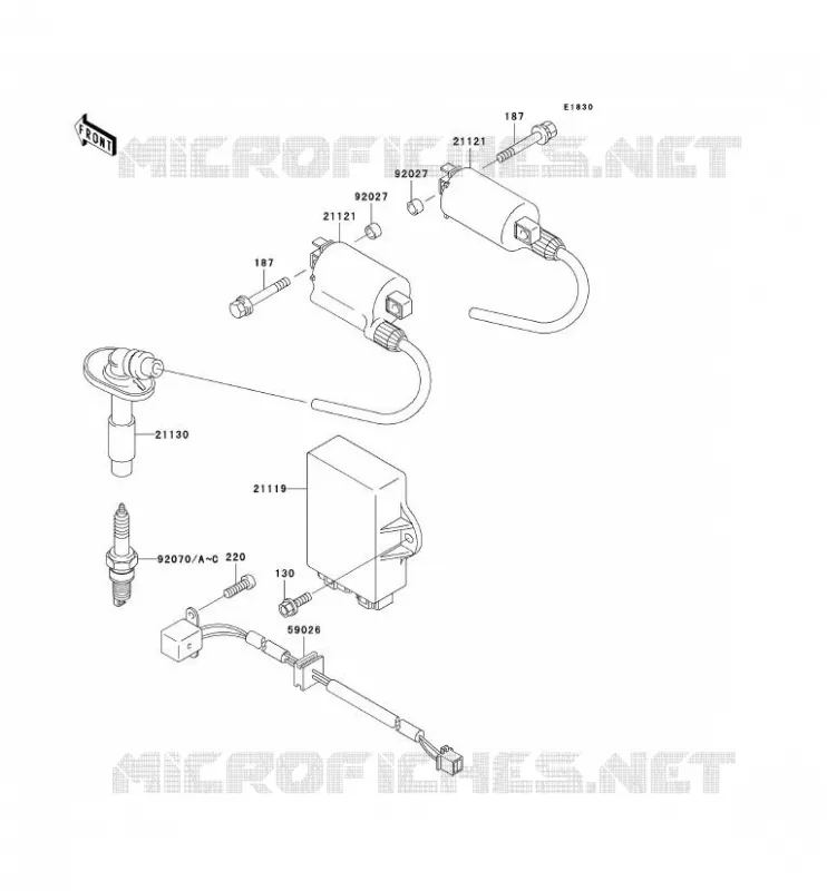 SYSTEME D&acute;ALLUMAGE Kawasaki MOTOS 250 1996 ELIMINATOR 250  EL250-F2