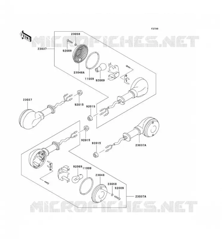 CLIGNOTANTS Kawasaki MOTOS 250 1996 ELIMINATOR 250  EL250-F2