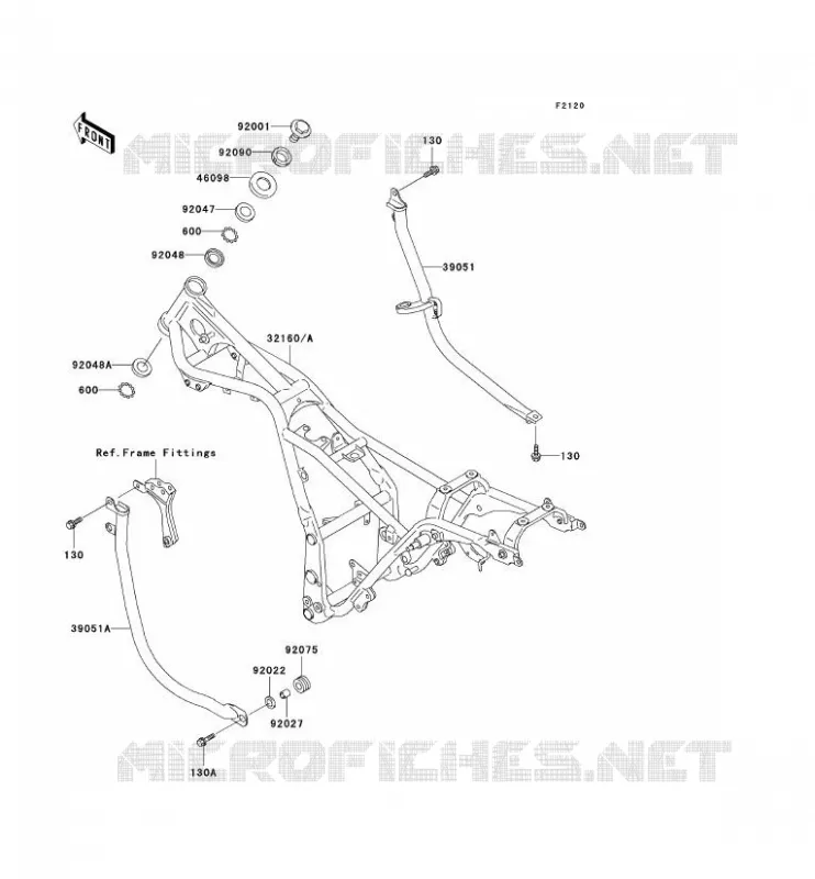 CH&Acirc;SSIS Kawasaki MOTOS 250 1997 ELIMINATOR 250  EL250-F3
