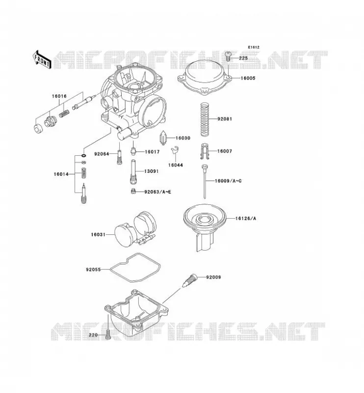 PI&Egrave;CES DE CARBURATEUR Kawasaki MOTOS 250 1999 ELIMINATOR 250  EL250-F4