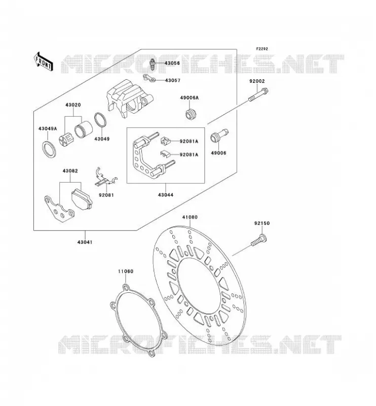 FREIN AVANT Kawasaki MOTOS 250 2001 ELIMINATOR 250  EL250-F5