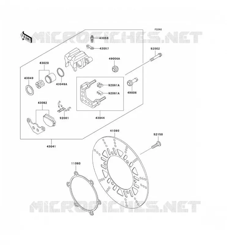 FREIN AVANT Kawasaki MOTOS 250 2003 ELIMINATOR 250  EL250-F6