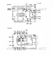 BOULON CARTER MOTEUR pour Kawasaki LTD450 1986