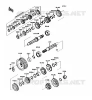 TRANSMISSION(1/2) pour Kawasaki LTD450 1987