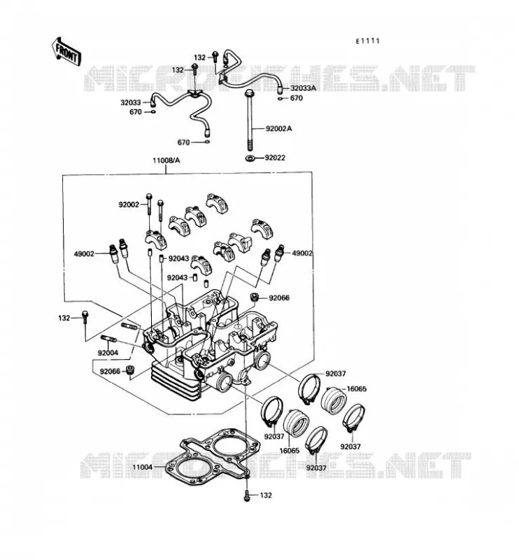 CULASSE Kawasaki MOTOS 450 1987 LTD450  EN450-A3