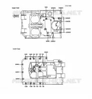 BOULON CARTER MOTEUR pour Kawasaki LTD450 1988