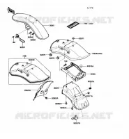 GARDE BOUE pour Kawasaki LTD450 1989