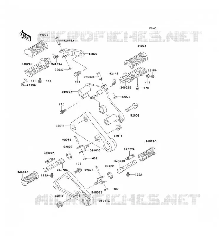 REPOSE PIED Kawasaki MOTOS 500 1991 EN500  EN500-A2