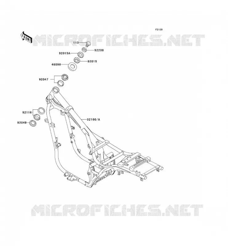 CH&Acirc;SSIS Kawasaki MOTOS 500 1992 EN500  EN500-A3