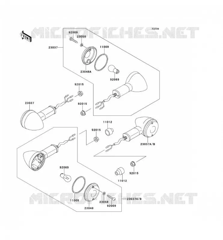 CLIGNOTANT Kawasaki MOTOS 500 1992 EN500  EN500-A3